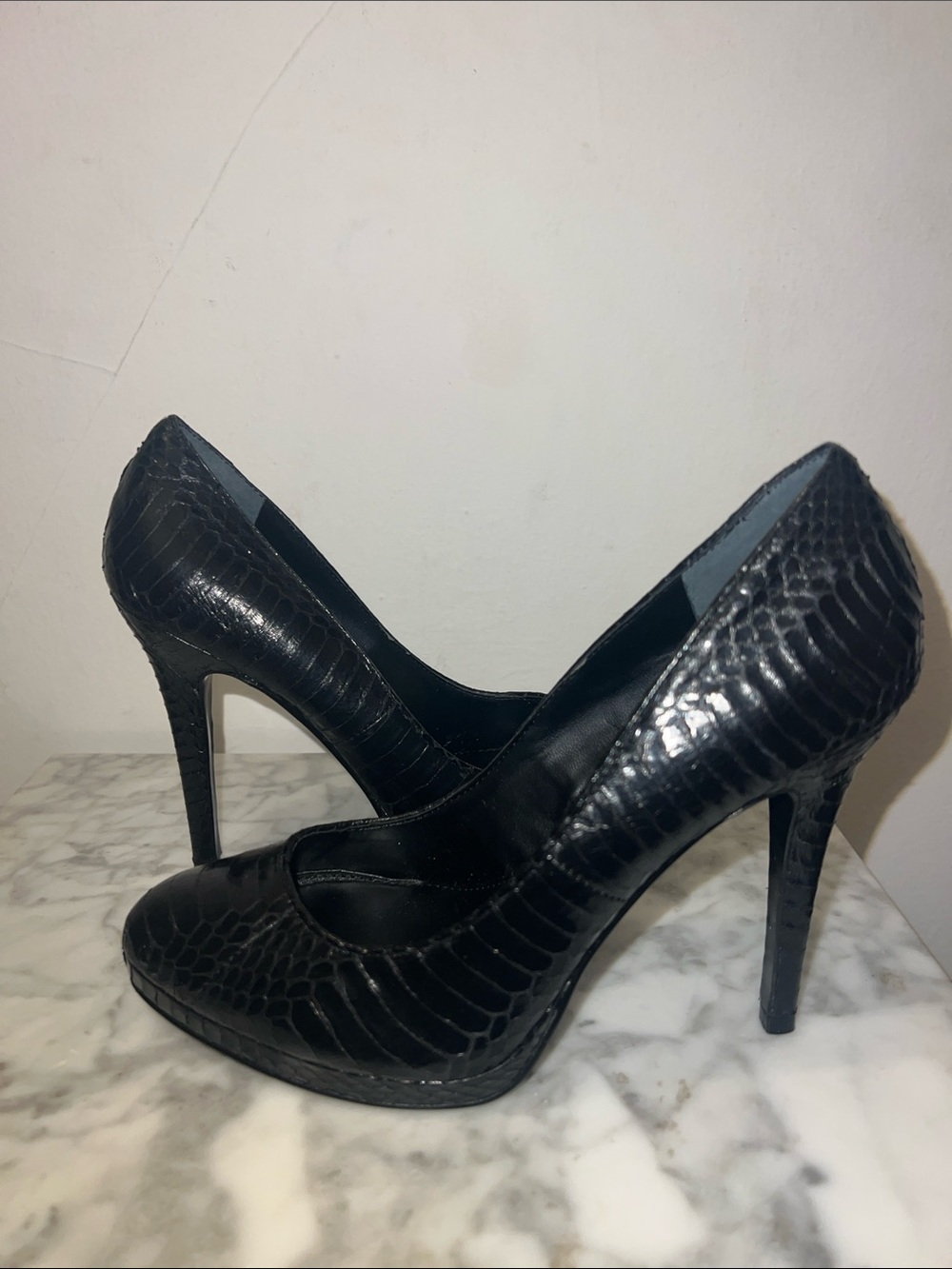 Ralph Lauren Croc Heel Pumps